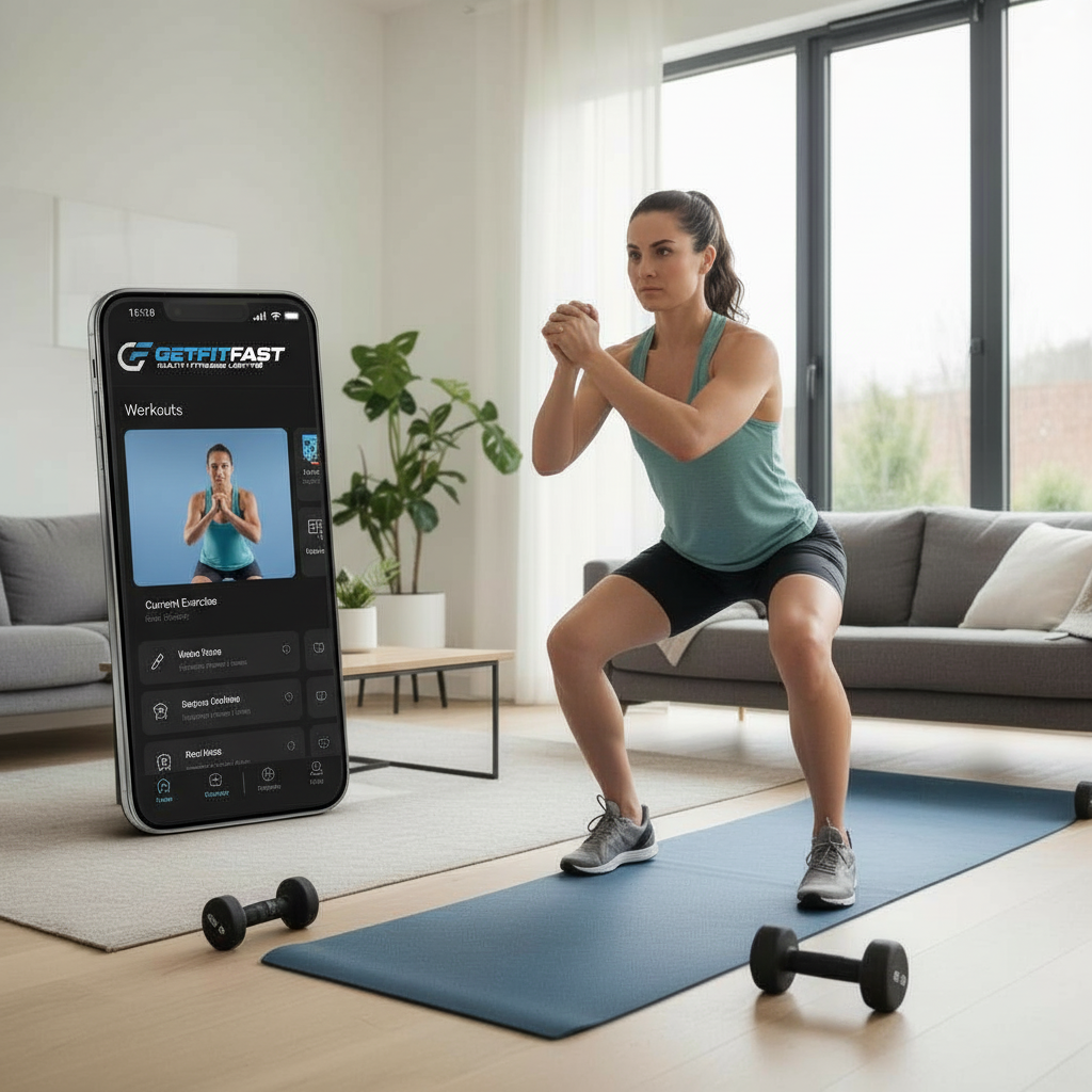 Online coaching client training with GetFitFast app